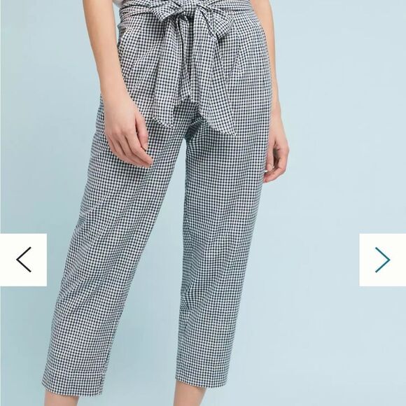 Free People Gingham West Side Tie Pants - Picture 2 of 6
